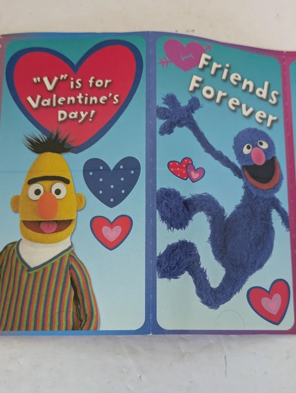 Sesame Street Valentines Cards Open Box 24 Cards 35 Stickers 2010 Vintage